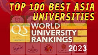 Top 100 Asia Universities in 2023 Version QS World University Rankings [upl. by Yesllek574]