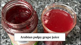 Homemade amp healthy Arabian pulpy grape juice  Grape juice without any preservatives for this summer [upl. by Olegnaleahcim]