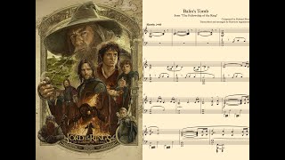 The Fellowship of the Ring  Balins Tomb ♪Piano Sheet Music♪ [upl. by Gnilrad]