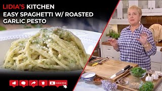 Easy Spaghetti with Roasted Garlic Pesto [upl. by Adehsar]