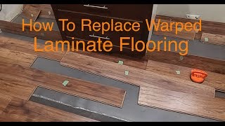 How To Replace WarpedWater Damaged Laminate Floor Boards [upl. by Bette-Ann]