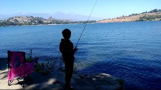 Fishing at Puddingston Lake in San Dimas California near Raging Waters [upl. by Laikeze652]