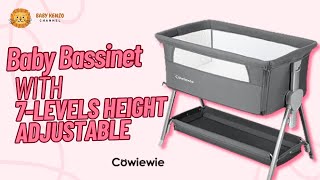 Cowiewie  Bedside Bassinet for Baby with Bed Mattress and Storage Bassinet [upl. by Airekat]