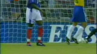 Tournoi de France 1997 France vs Brazil Roberto Carlos Free Kick [upl. by Kask]