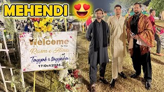 Tayyab ampTayyaba ki mehndi event 😍❤️ vlog alimujtabavlogs mehndi shadimubarak [upl. by Christan]