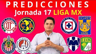 🚨PREDICCIONES Jornada 17 LIGA MX🚨 Pronósticos Fútbol Mexicano 🇲🇽⚽️ [upl. by Nah]