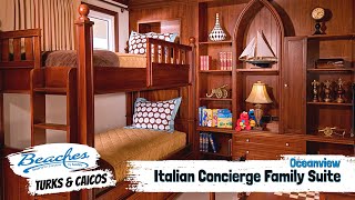 Italian Oceanview Concierge Family Suite T2  Beaches Turks amp Caicos Walkthrough Tour amp Review 4K [upl. by Begga]