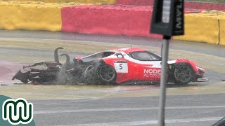 🇧🇪 24H Series 2024 HARD CRASH Nicolò Rosi Ferrari GT3 at 12H of SpaFrancorchamps [upl. by Santana97]