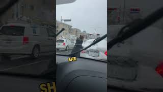 Stranger Cleans Snow Off Car at Stoplight ❄️ 🙌 [upl. by Neilson845]