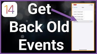 How To Get Back Old Calendar Events On iPhone [upl. by Cirri]