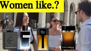 Women react to Y edp YSL Dior Homme intenseThe One for Men EDP Club de nuit intense man [upl. by Dyob]