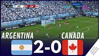 ⚽🏆COPA AMERICA 2024 Argentina 20 Canada  Highligths  Simulación y recreación de videojuego [upl. by Friday]