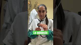 Première auscultation cardiaque avec stéthoscope de l’étudiant en médecine shorts médecine humour [upl. by Airdnola745]