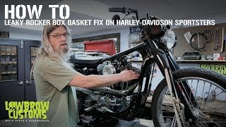 HowTo Leaky Rocker Box Gasket Fix on HarleyDavidson Sportster [upl. by Lladnek]