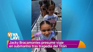 Critican a Jacky Bracamontes por llevar a sus hijas en submarino  Vivalavi [upl. by Enirbas]