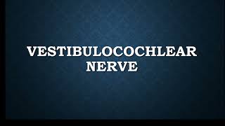 How to Pronounce Vestibulocochlear Nerve [upl. by Litnahs881]