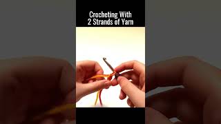 How to Crochet With Two Pieces of Yarn easycrochet crochetprojects crochettutorial [upl. by Iggem859]