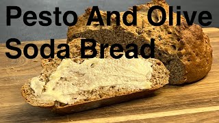 Need A Quick Healthy Bread In Under 1 Hour  Pesto And Olive Soda Bread  Super Simple Very Tasty [upl. by Goodrow]