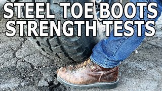 Steel Toe Boots vs Car  Random Machine Shop Experiments [upl. by Ahsimin872]