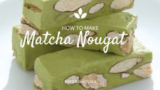 How to make Matcha Nougat  Marshmallow recipe Matcha recipe [upl. by Kizzee]