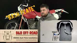 XR650L BampB Bash Plate Install [upl. by Folger468]