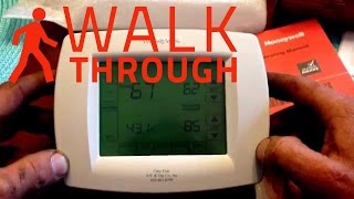 HVAC Controls How To On User Features Honeywell VisionPRO 8000 Thermostat Video TH8321 [upl. by Neeroc]