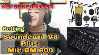 TUTORIAL KARAOKE MUDAH MENGGUNAKAN MIC CONDENSER amp SOUNDCARD V8 [upl. by Emarie]