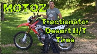 MotoZ Tractionator Desert HT Tires Install Honda CRF250L CRF300L Dual Sport [upl. by Inattirb]