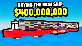 Buying The New 400000000 Cargo Ship in Roblox Shipping Lanes [upl. by Pilihp]