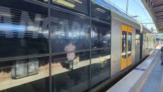 Tanagra set T75  T64 passing Strathfield station Platform 7 [upl. by Assek]