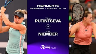 Yulia Putintseva vs Jule Niemeier  2023 Hamburg Round of 16  WTA Match Highlights [upl. by Llerrit]