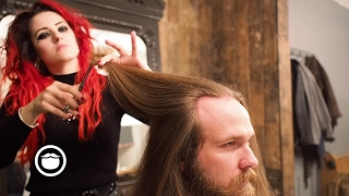 Long Hair Maintenance Trim at Barbershop  Cut and Grind [upl. by Melinda185]