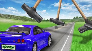 Cars vs 200mph Hammers [upl. by Leclair780]