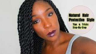 PROTECTIVE STYLE FOR HAIR GROWTH RETENTION Senegalese Havana Marley Twist Tutorial HD [upl. by Louls]