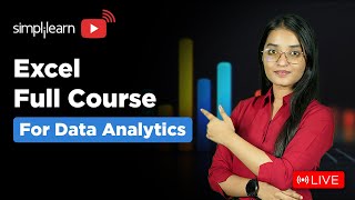 Excel For Data Analysis Full Course  Excel Data Analysis Tutorial  Advanced Excel  Simplilearn [upl. by Anirazc]