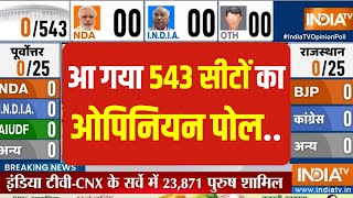 Lok Sabha Opinion Poll 2024 तो आ गया देश के 543 सीटों का सटीक सर्वे  India TV CNX  Survey [upl. by Kemppe]