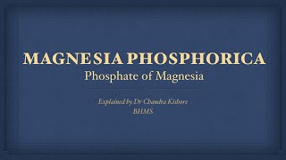 Magnesia Phosphorica  Allen’s Keynotes  Well Explained [upl. by Boice]