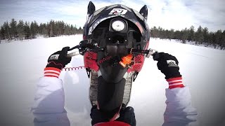 GoPro Snowmobiling Across A River [upl. by Nnanaej99]