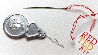 How to use a needle threader Craft Basics [upl. by Larentia]