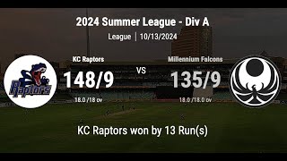 2024 Summer League  Div A KC Raptors vs Millennium Falcons [upl. by Drareg]