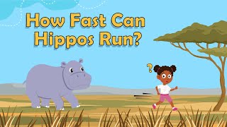 How Fast Can Hippos Run  Animal Facts for Kids  Hippos Facts  Science Facts For Kids [upl. by Aneel]