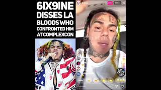 Tekashi 6ix9ine disses la bloods from ComplexCon [upl. by Edgerton]