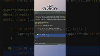 Spring Boot API 404 to 400 [upl. by Jun]