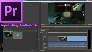 Adobe Premiere Pro CC How to Separate Audio from Video [upl. by Lanni]