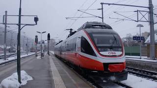 Bunter Zugverkehr im Schnee Bahnhof Mürzzuschlag am 2022018 Teil 2 [upl. by Thaine935]