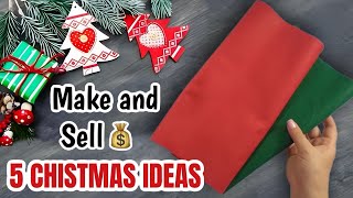 5 CHRISTMAS Sewing Projects to MAKE and SELL To make in under 10 minutes [upl. by Euqininod832]