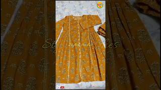 Frock design 2024  Fancy frock cut design  fashion kurti dress viralvideoviralreels [upl. by Ahseinad]