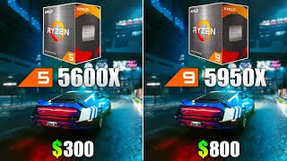 Ryzen 5 5600X vs Ryzen 9 5950X  How Big is the Difference in Games [upl. by Korten]