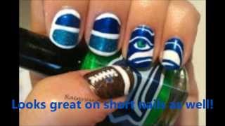 seahawks nails [upl. by Ahsiam733]