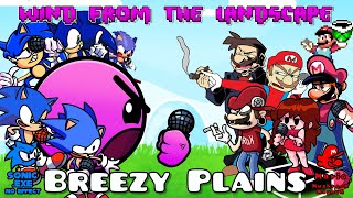 FNF  Sonics vs Marios  Breezy Plains WIND FROM THE LANDSCAPE [upl. by Broder627]